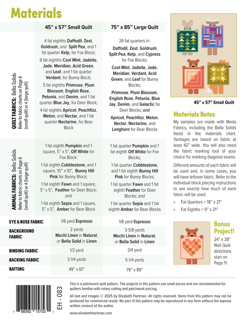 Show and Tell Quilt Pattern by Elizabeth Hartman - EH083