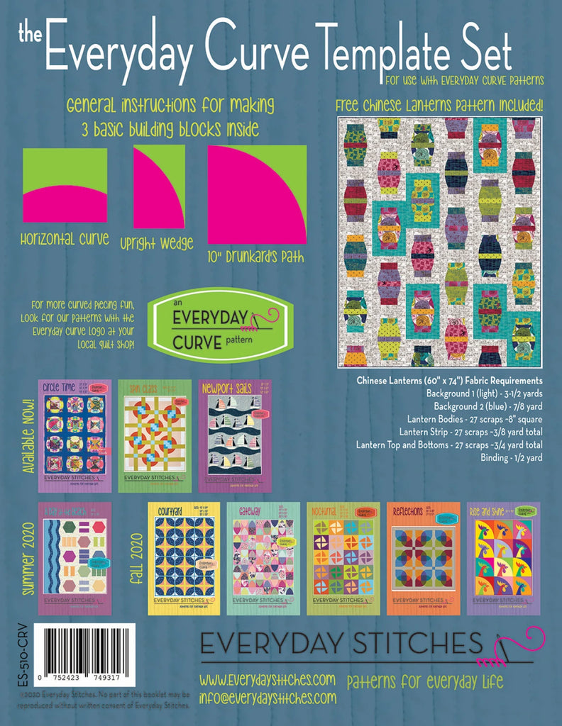 Everyday Stitches - Everyday Curve Template Set - ES-510-CR