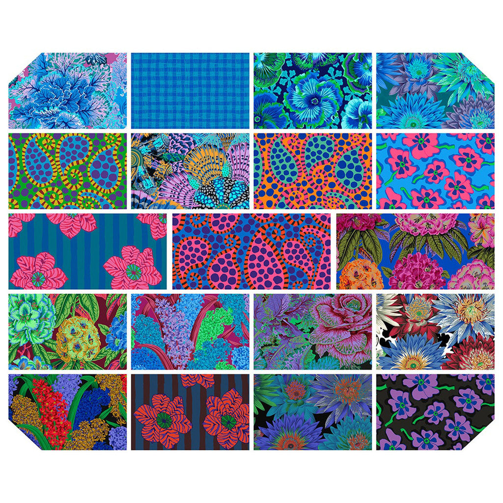 Kaffe Fassett Collective August 2023 Cool - 2.5" Design Rolls