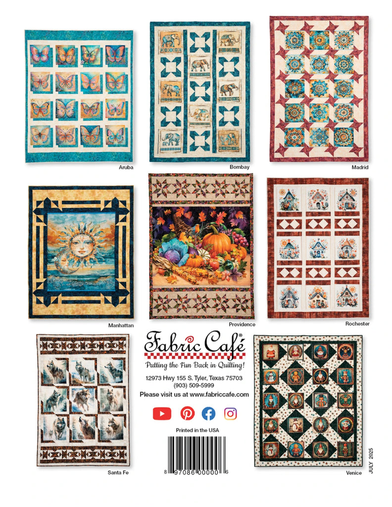 Panel Perfect 3-Yard Quilts Book by Donna Robertson and Fran Morgan of Fabric Cafe - FC032543
