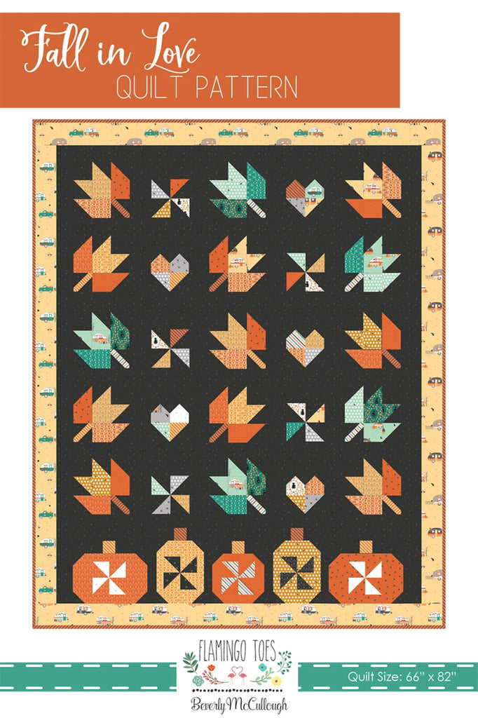 Fall in Love Quilt Pattern by Beverly McCullough of Flamingo Toes - FT-8993