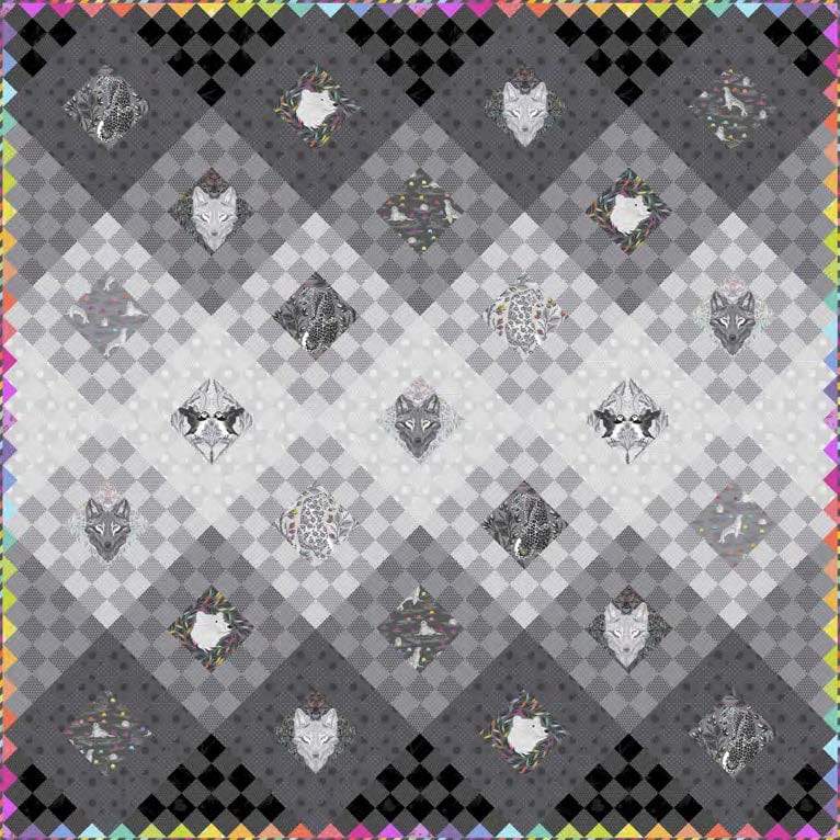 Pre-Order - FreeSpirit Fabrics - Graywork - Fade to Gray Quilt Kit - KIT2QTTP.FADE