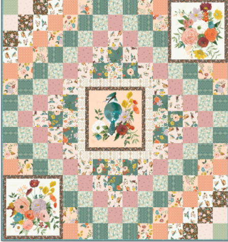 From the Garden Window Quilt Kit - Featuring Winged Medley by Katherine Lenius