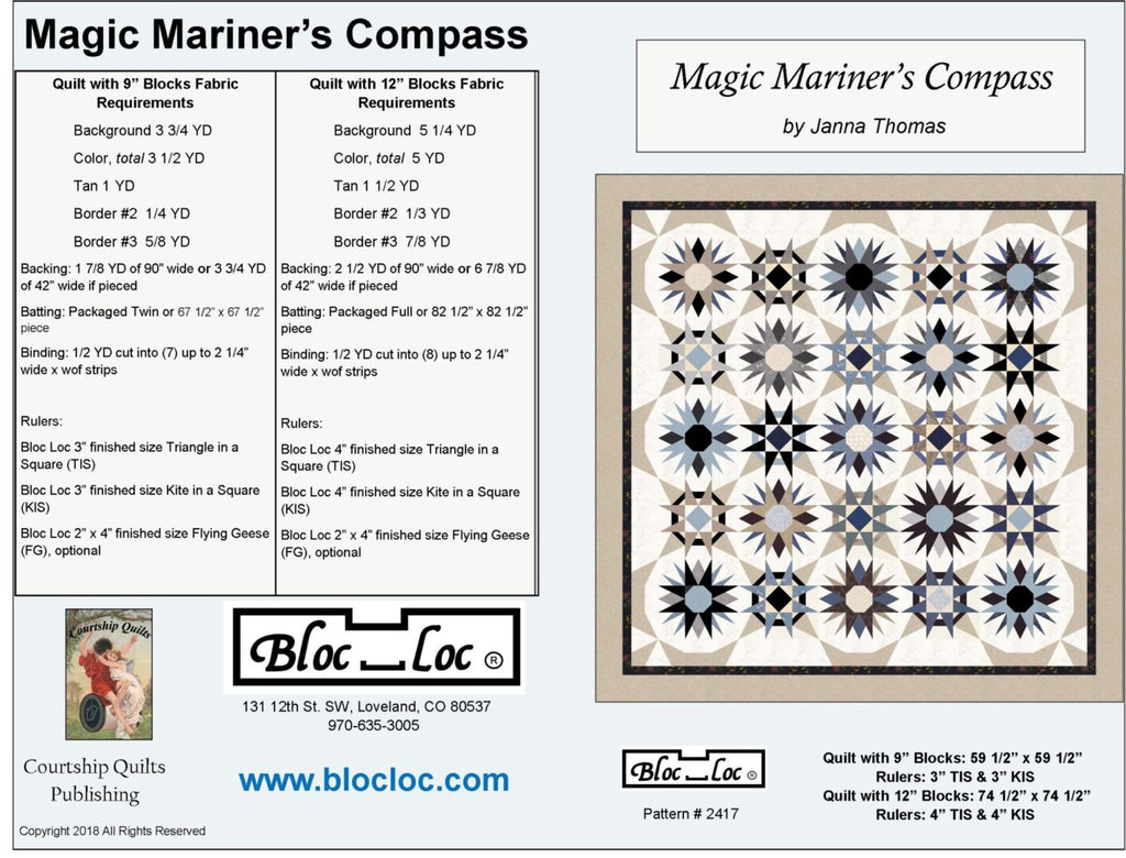 Bloc Loc - Magic Mariner's Compass by Janna Thomas - 2417