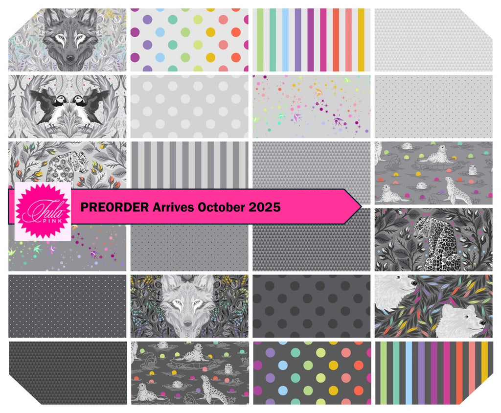 PREORDER - Free Spirit - Graywork & True Colors - Fat Quarter Bundle - Arrives October 2025 - 24 Fat Quarters