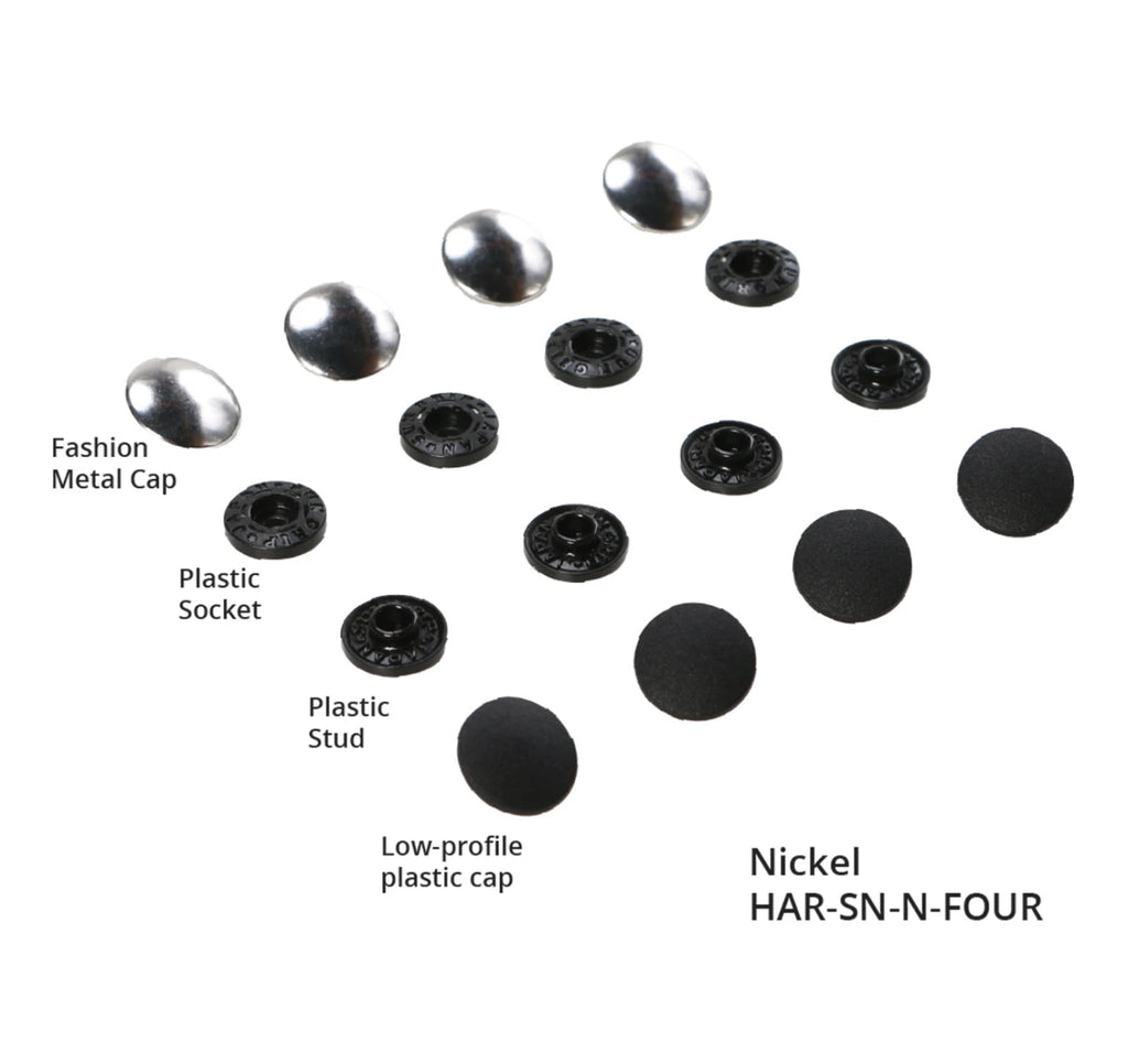 ByAnnie - Tool-free Snaps - Set of Four - Nickel - HAR-SN-N-FOUR