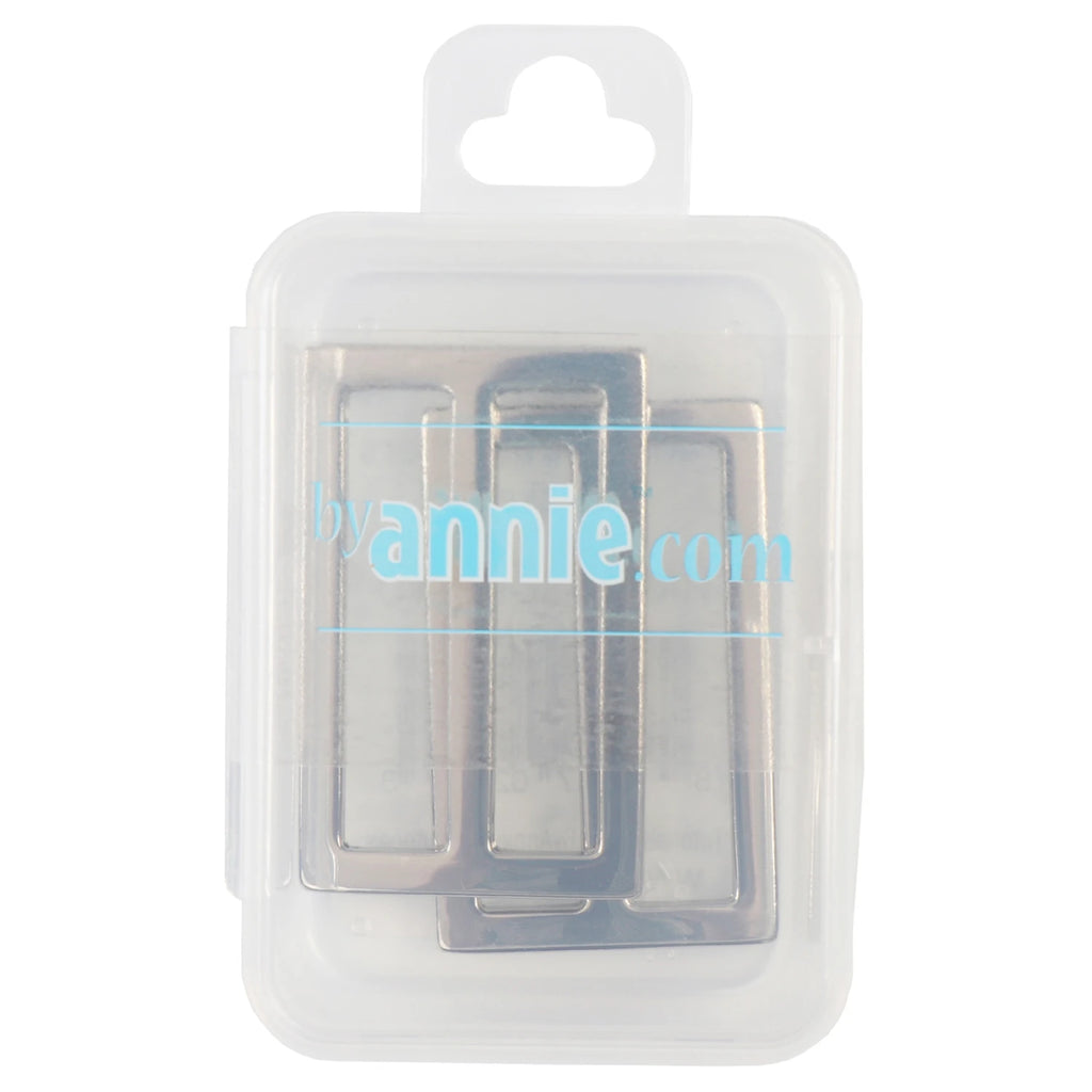 ByAnnie -  Slider Widemouth Flat 1-1/2in Nickel Metal Set of Two - HAR