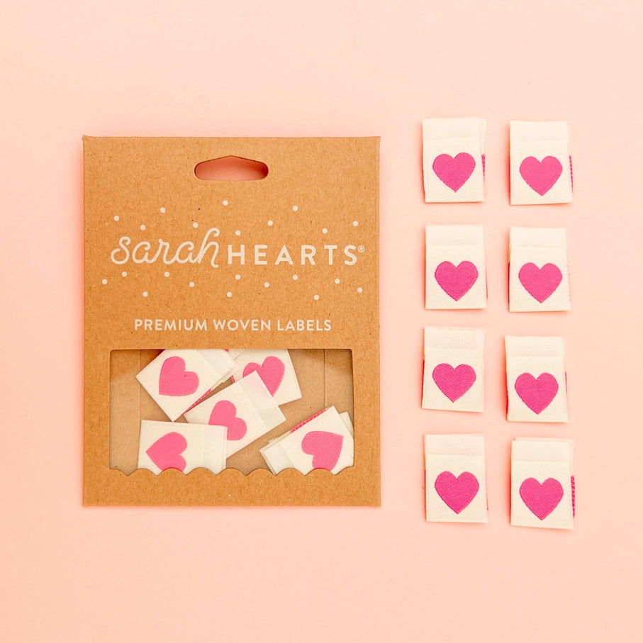 Sarah Hearts - Pink Heart Label Pack