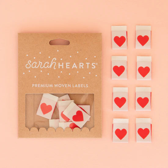 Sarah Hearts - Red Heart Label Pack
