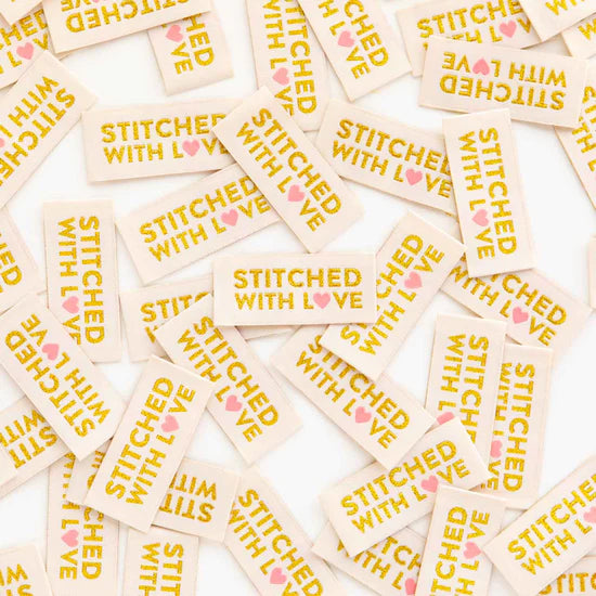 Sarah Hearts - Stitched with Love Woven Labels