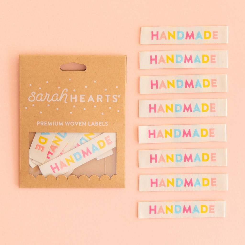 Sarah Hearts - Colorful Handmade Woven Labels