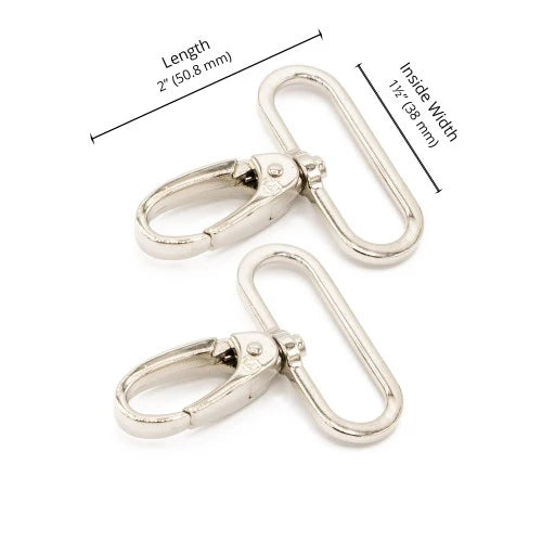 ByAnnie -  Swivel Hook 1-1/2" Nickel Set of Two