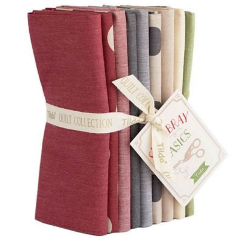 Tilda - Seasonal Chambray 9 Piece Fat Quarter Bundle - Winter Hues