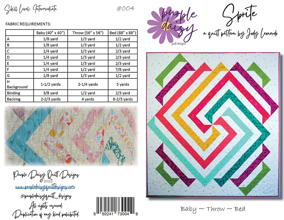 Purple Daisy Quilt Designs: Sprite Pattern