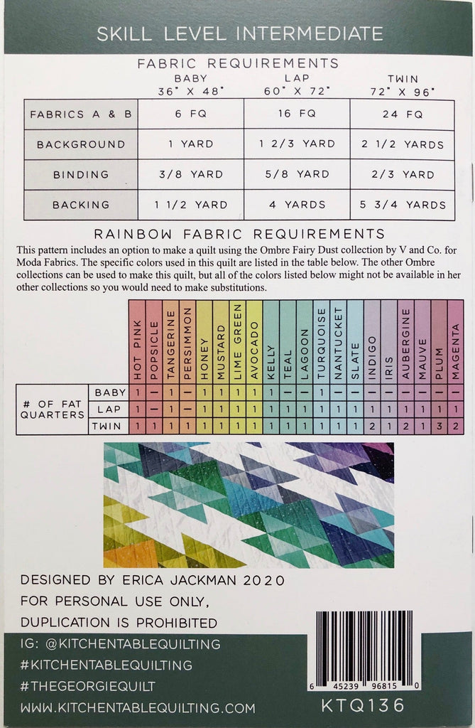 The Georgie Quilt Kit with Andover Fabric