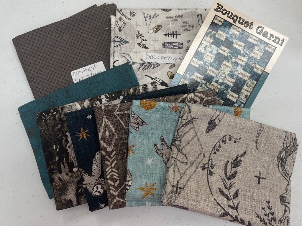 Bouquet Garni Quilt Kit - Featuring Forest Fable by Esther Fallon Lau