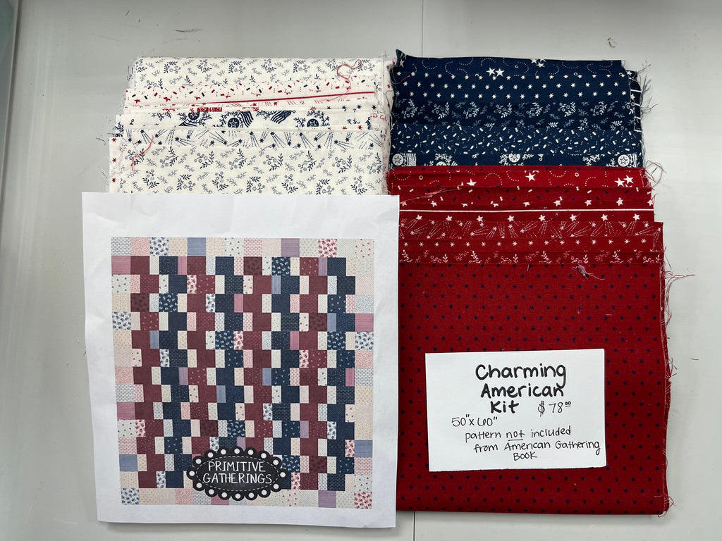 Charmed America Quilt Kit - Featuring American Gathering by Primitive Gatherings