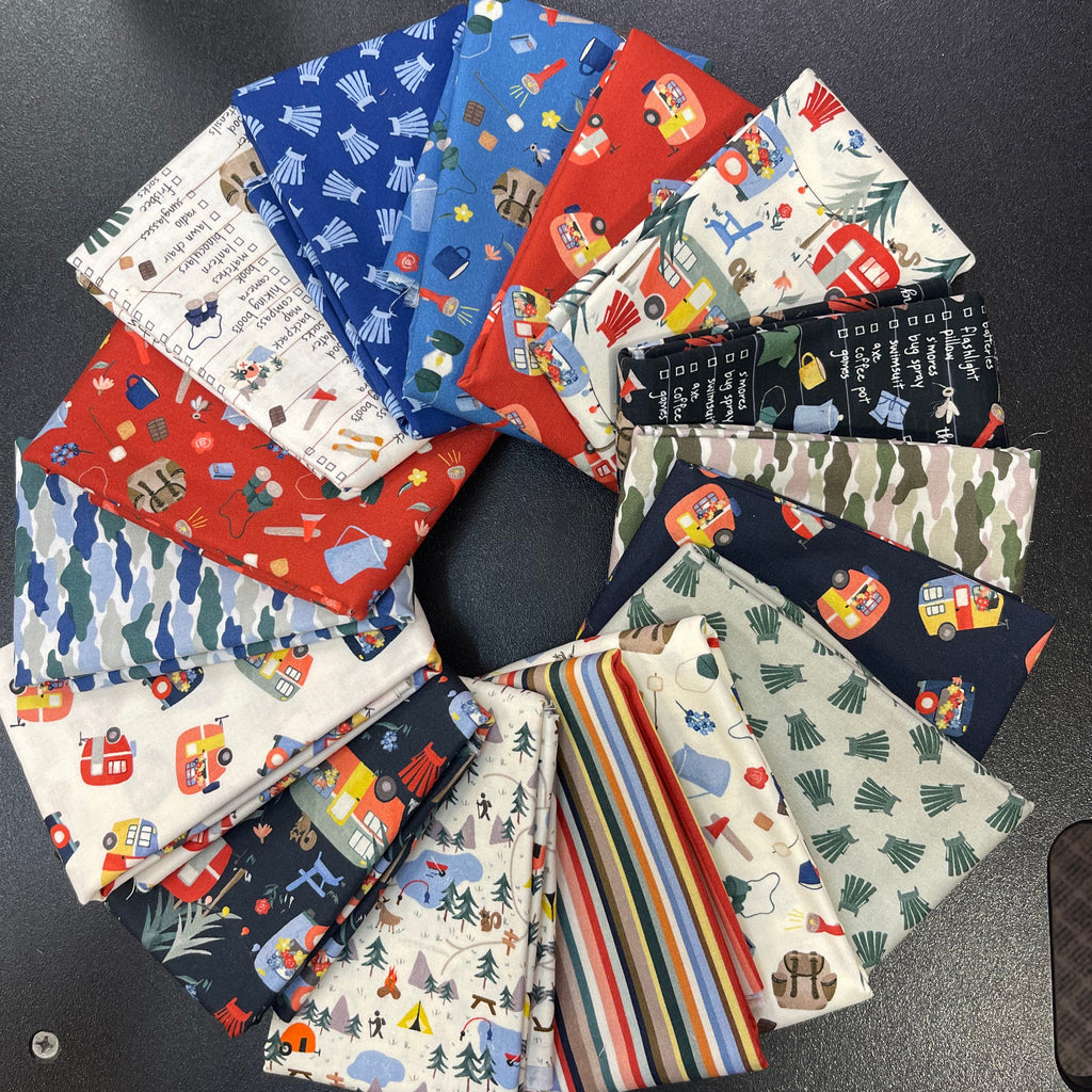 Michael Miller Fabrics - Camping Life - Half Yard Bundle - 16 Half Yard Cuts