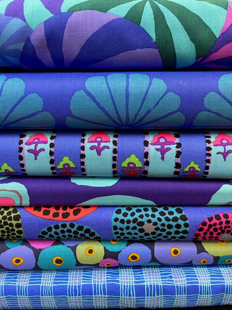 Kaffe Fassett: Custom Curated Bundle #303 - Royal Blues (7 Fabrics)