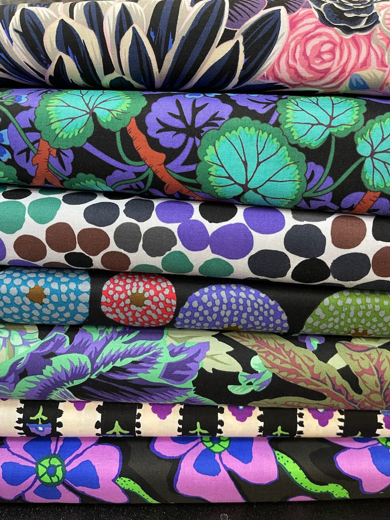 Kaffe Fassett: Custom Curated Bundle #305 - Contrast Purples  (7 Fabrics)