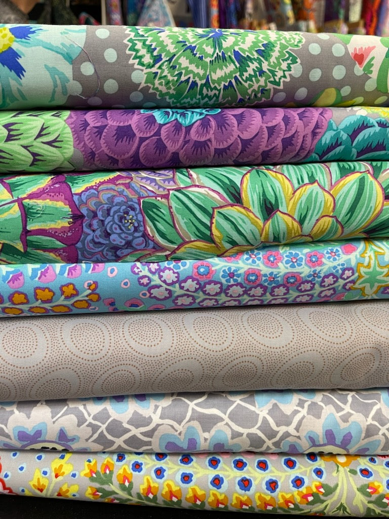 Kaffe Fassett: Custom Curated Bundle #309- Stone Grey  (7 Fabrics)