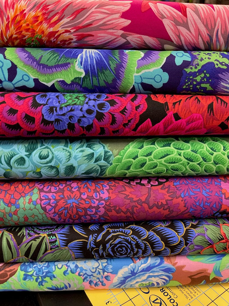 Kaffe Fassett: Custom Curated Bundle #301 -  Deep Purples (7 Fabrics)