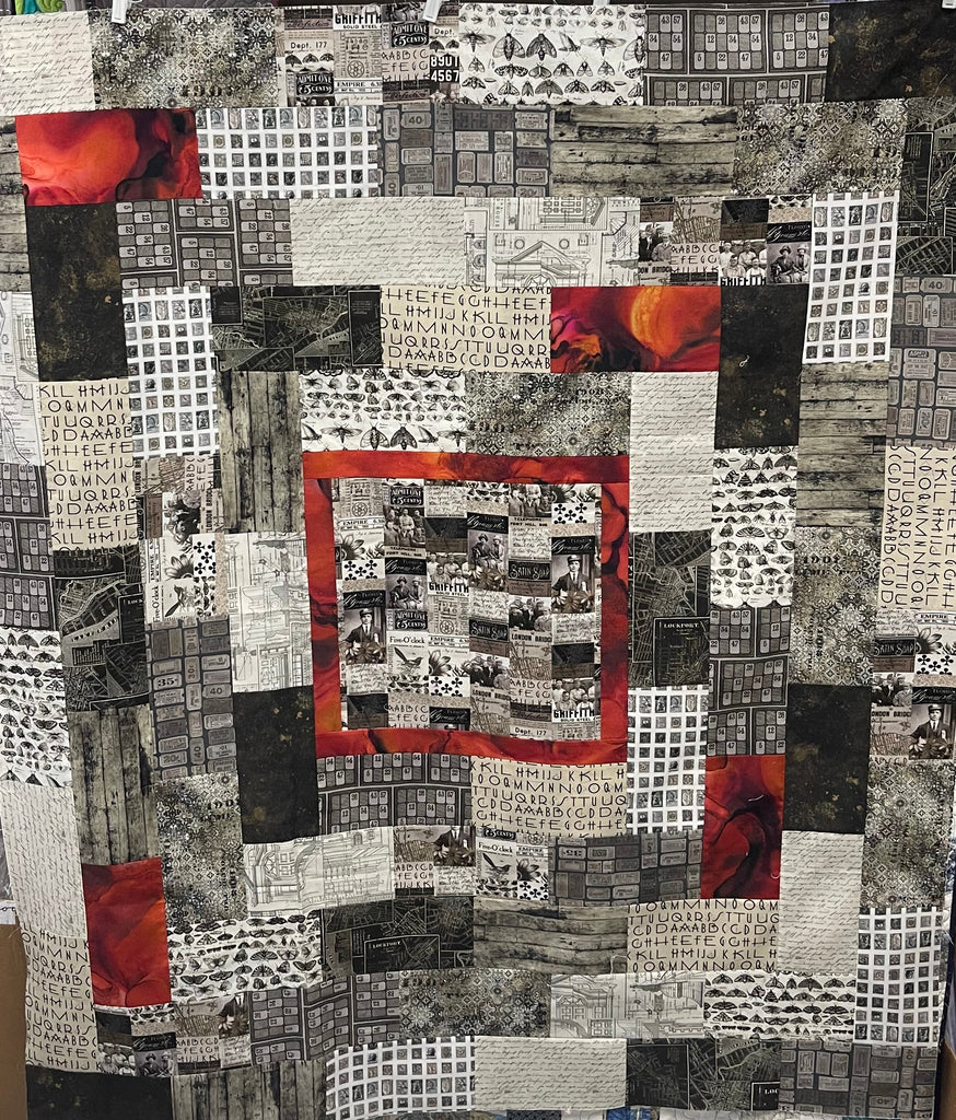 Show Biz Quilt Kit - Featuring Charcoal Palette Fabrics by Tim Holtz