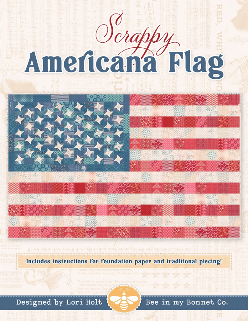 Scrappy Americana Flag Quilt Pattern from It's Sew Emma - ISE-294