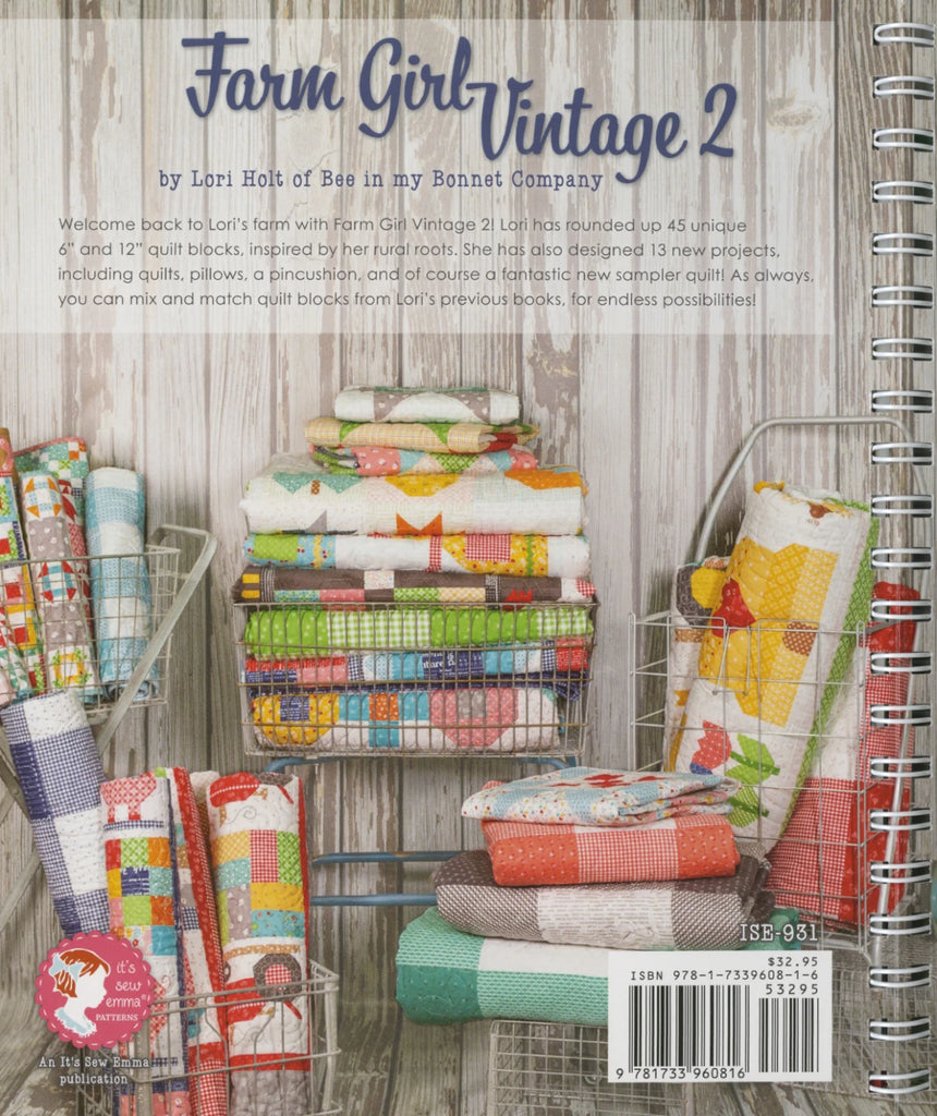 Farm Girl Vintage 2 Quilt Book by Lori Holt - ISE-931
