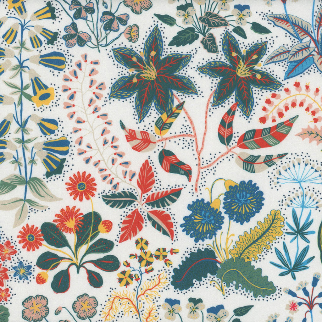 In the Beginning - Whimsy - Exotic Wild Flowers Cream - 1WMS-1 - Sold by the Half Yard