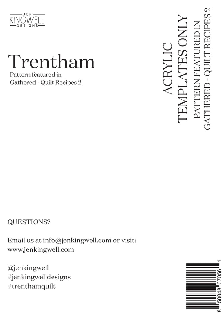 Jen Kingwell - Trentham Acrylic Template Set - JKD-0561