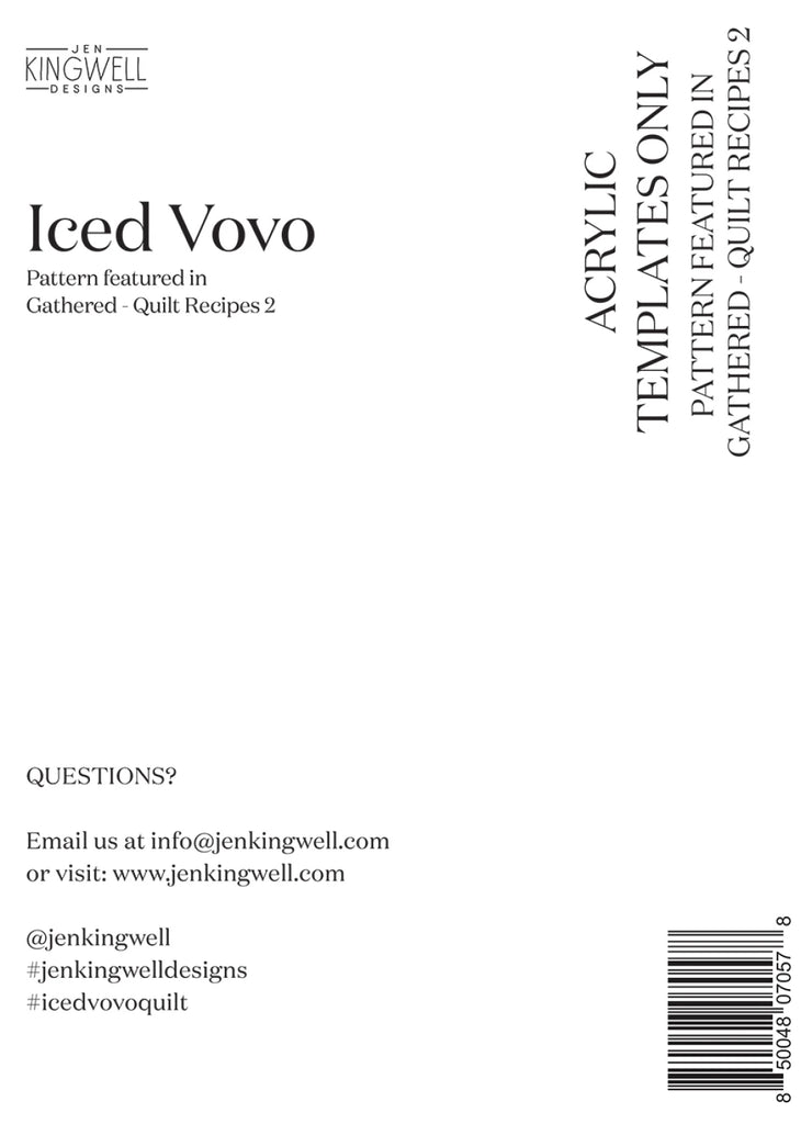 Jen Kingwell - Iced Vovo Acrylic Template Set - JKD-0578