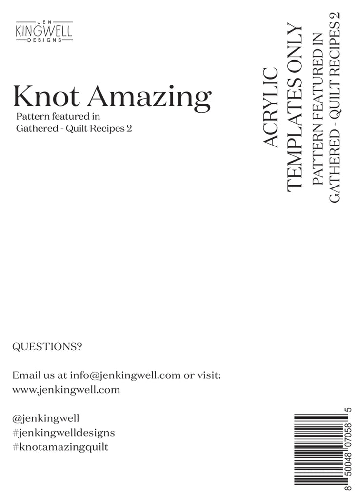Jen Kingwell - Knot Amazing Acrylic Template Set - JKD-0585