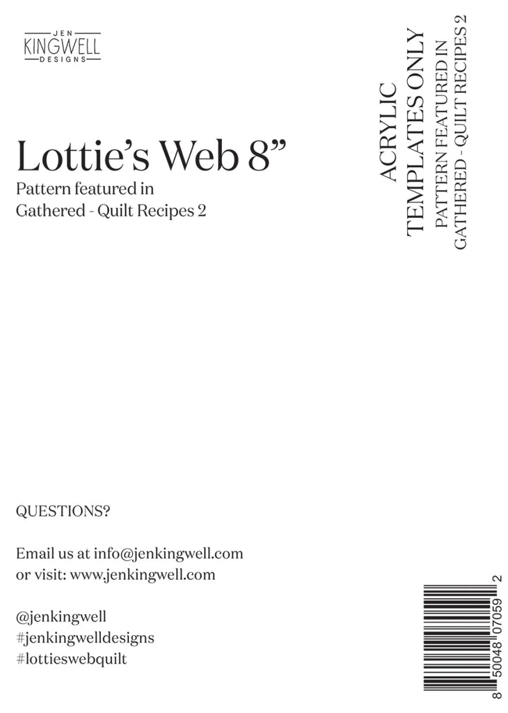 Jen Kingwell - Lottie's Web 8in Template Set - JKD-0592