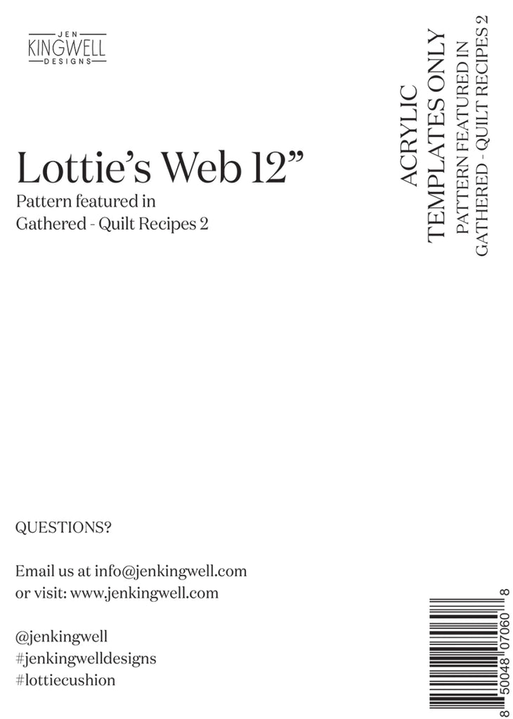 Jen Kingwell - Lottie's Web 12in Template Set - JKD-0608