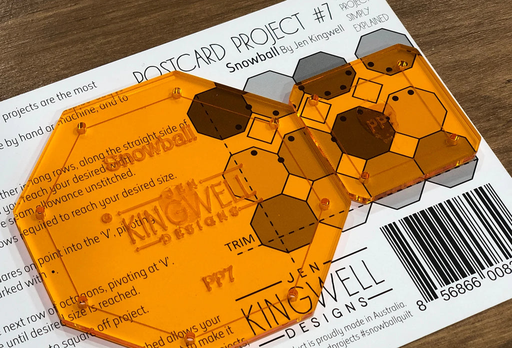 Jen Kingwell - Postcard Project No. 7 - Snowball - JKD-8250