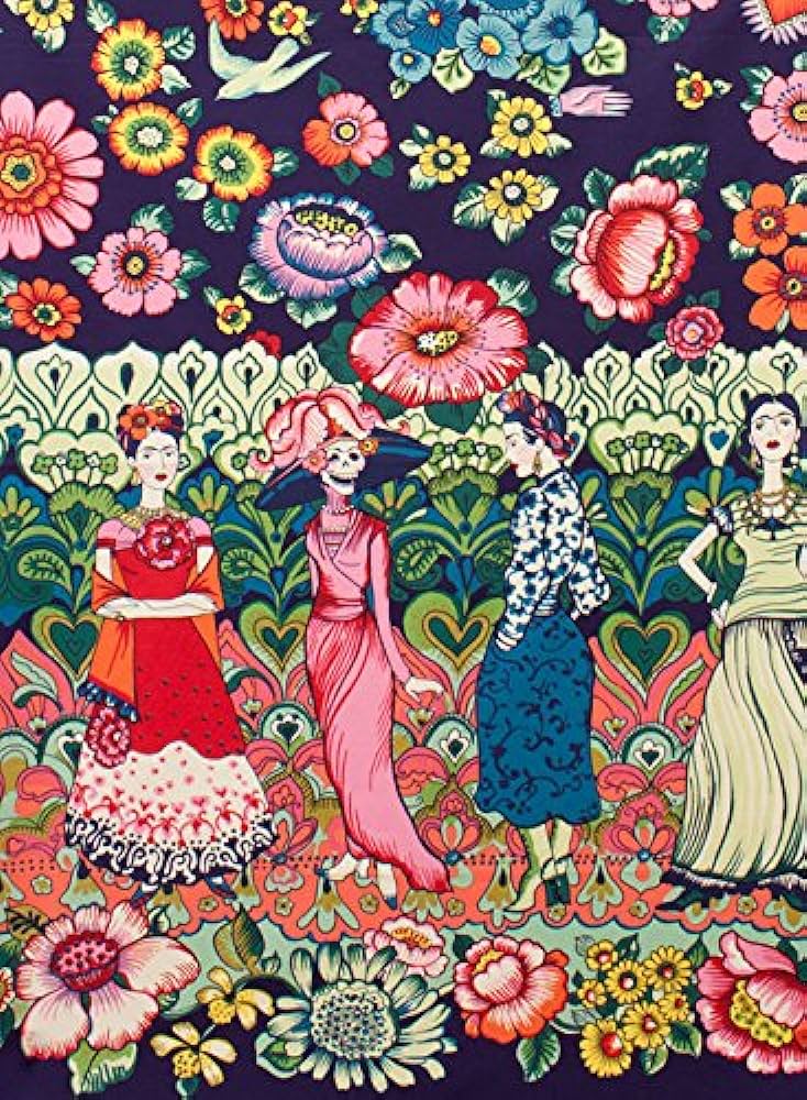 Alexander Henry - Folklorico - Frida La Catrina - Dark Eggplant