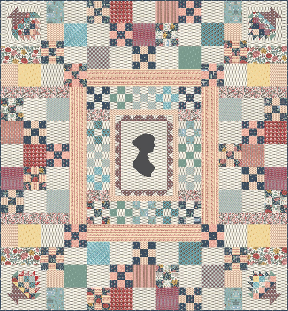 Riley Blake - Emma Boxed Quilt Kit - KT-16530 - Pattern, Fabrics for quilt top and binding