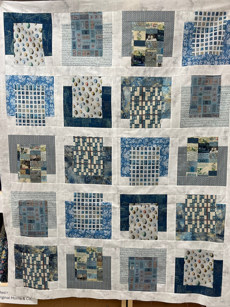 Kingpin Quilt Kit - Featuring Blue Palette Fabrics by Tim Holtz