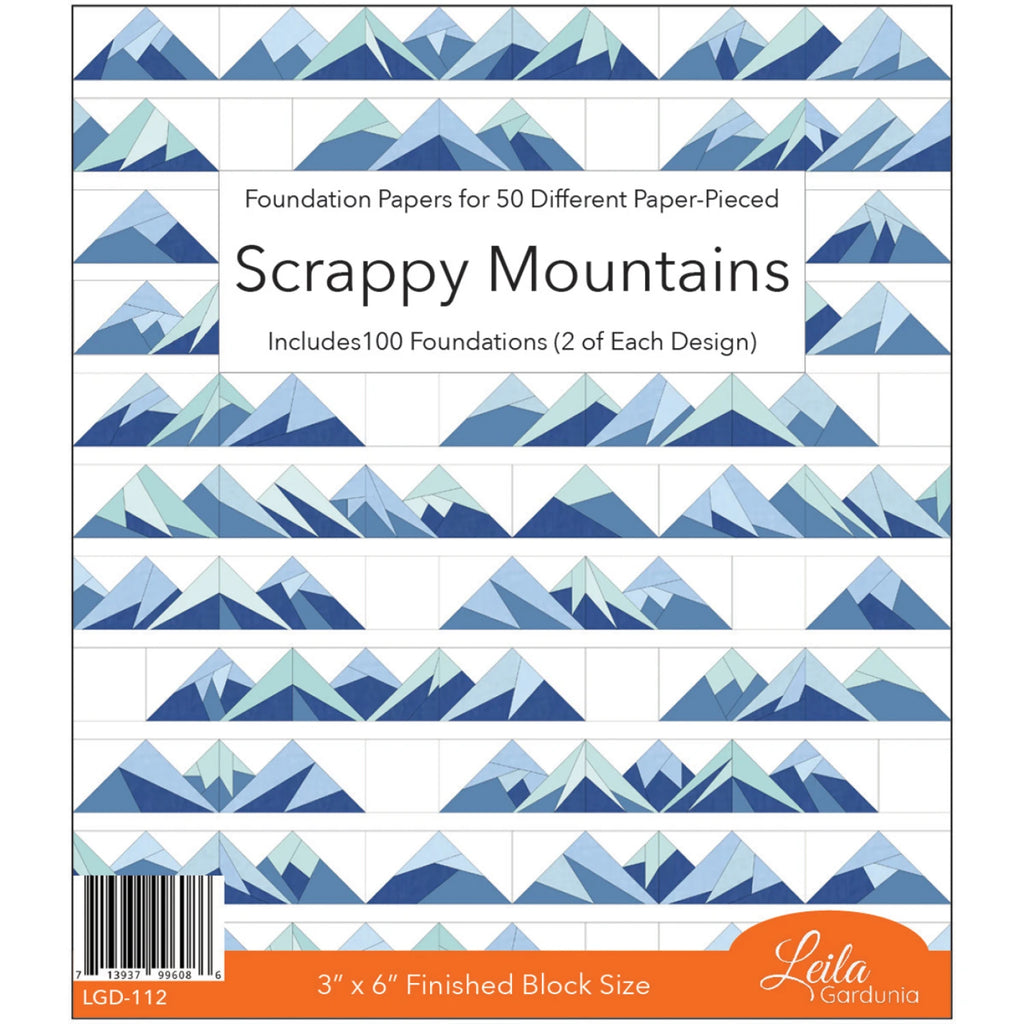 Leila Gardunia Design - Scrappy Mountains Foundation Paper-Piecing Pad # LGD-112