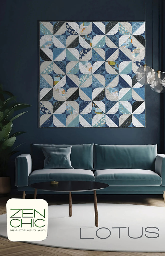 Lotus Quilt Pattern by Brigette Heitland of Zen Chic - LOQP