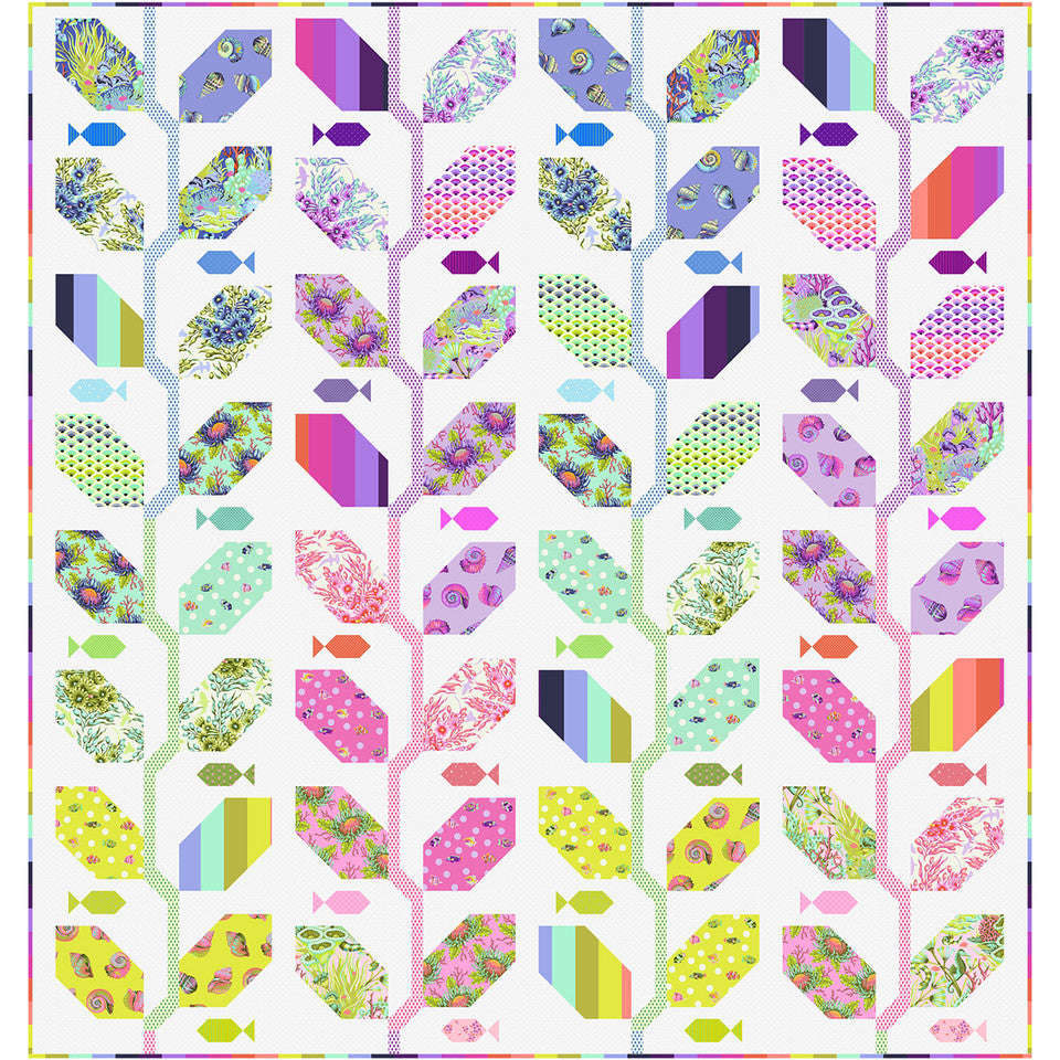 Pre-Order - FreeSpirit Fabrics - Floral Reef - Marine Meadow Quilt Kit - KIT2QTTP.MARINE