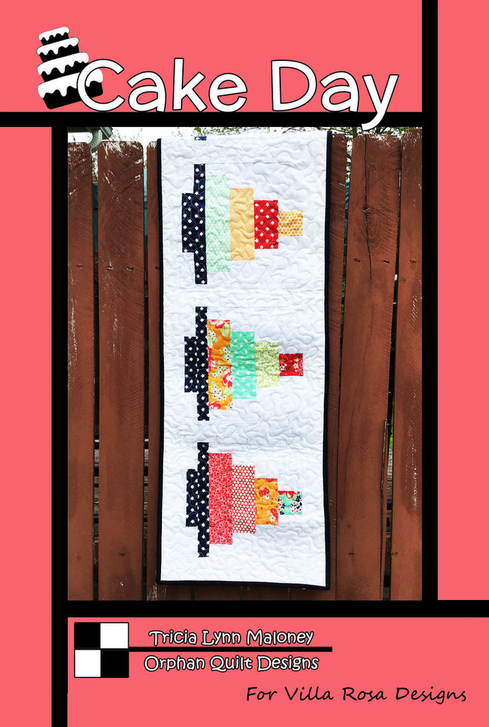 Villa Rosa Designs - Cake Day Table Runner Pattern by Tricia Lynn Maloney Orphan Quilt Designs