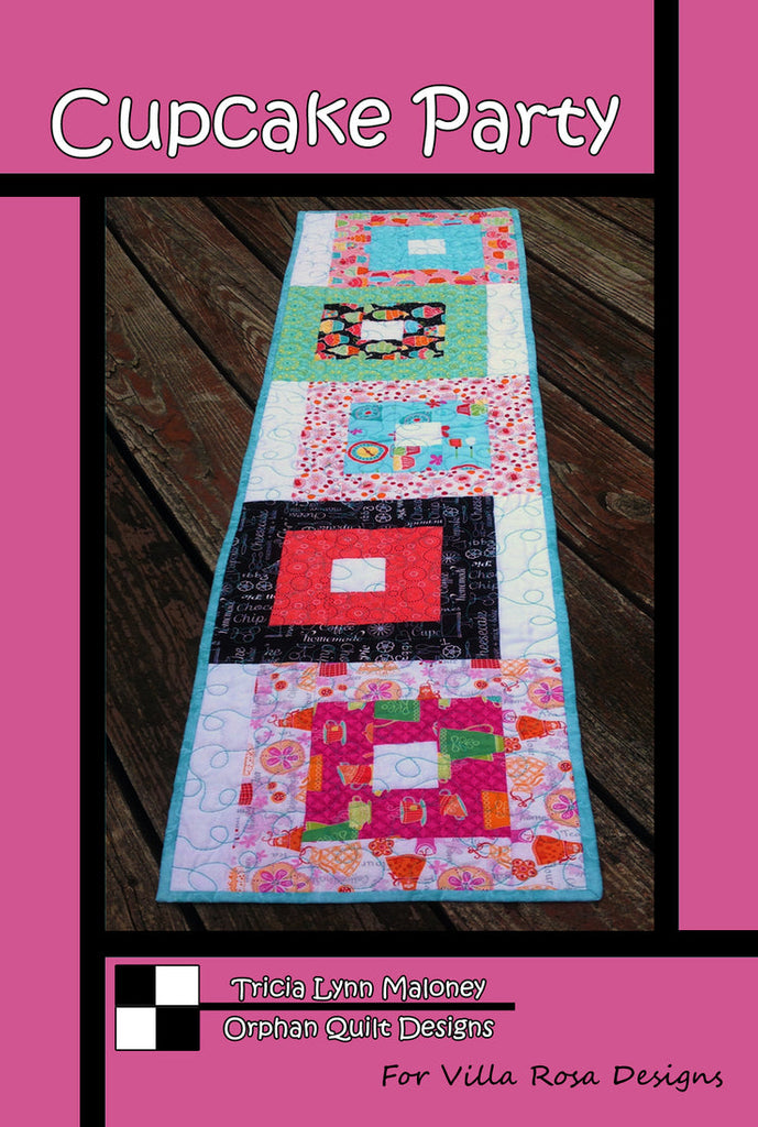 Villa Rosa Designs - Cupcake Party Table Runner Pattern by Tricia Lynn Maloney Orphan Quilt Designs
