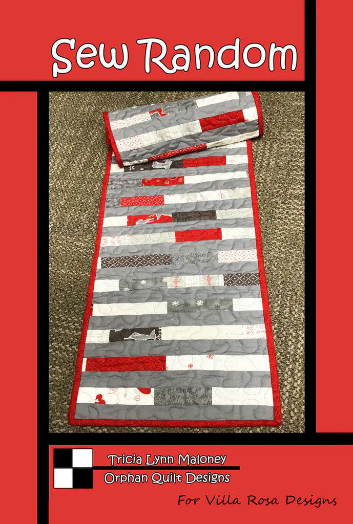 Villa Rosa Designs - Sew Random Table Runner Pattern by Tricia Lynn Maloney Orphan Quilt Designs