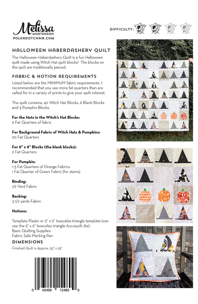 Halloween Haberdashery Quilt Pattern by Melissa Mortenson - PDC4809