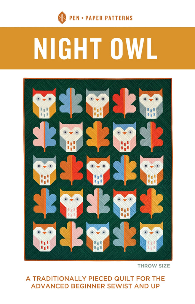 Pen & Paper Patterns  - Night Owl Quilt Pattern by Lindsey Neill - PPP44