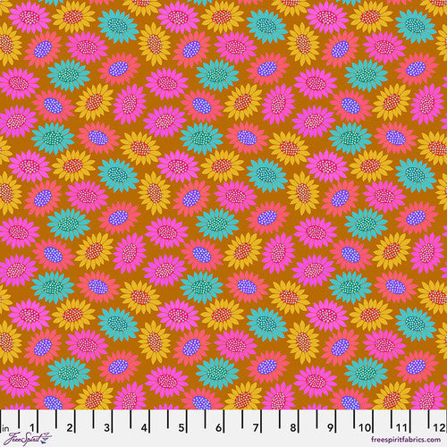 Free Spirit Fabrics: Love Always AM - Anna Maria - Picky Gold