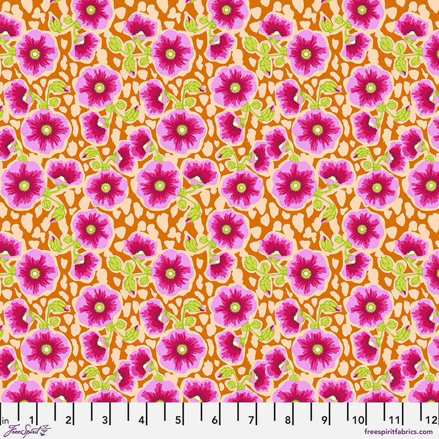FreeSpirit - Good Gracious - Happy Blooms - Caramel - PWAH220.Caramel - Sold by the Half Yard