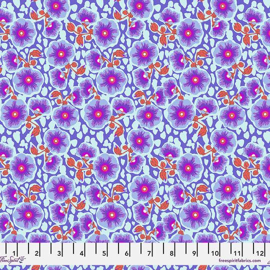 FreeSpirit - Good Gracious - Happy Blooms - Grape - PWAH220.Grape - Sold by the Half Yard